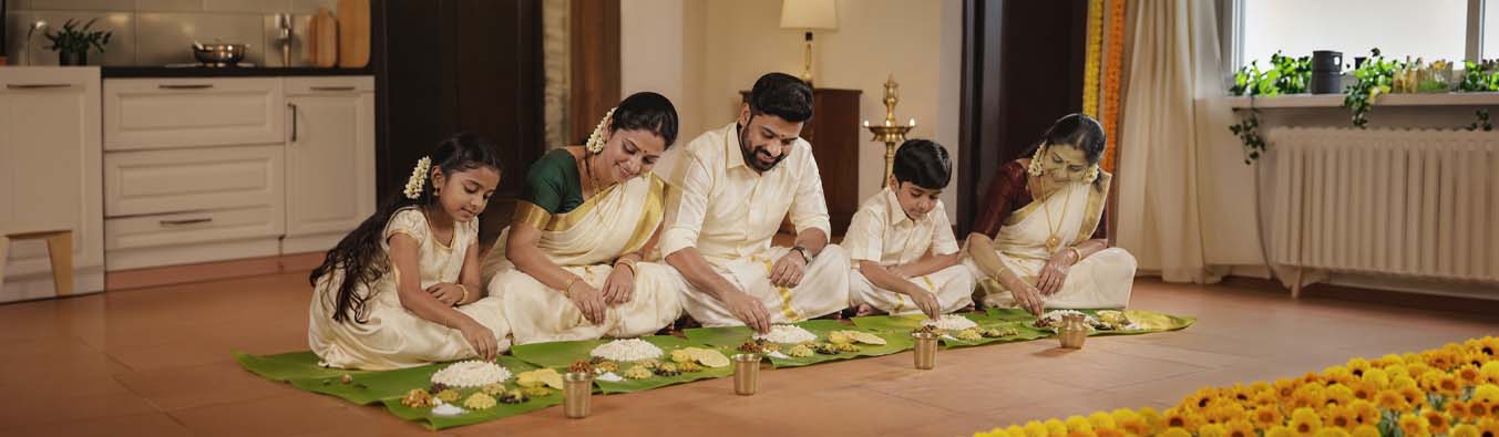 Onam Festival in Kerala with traditional Pookalam and cultural celebrations
